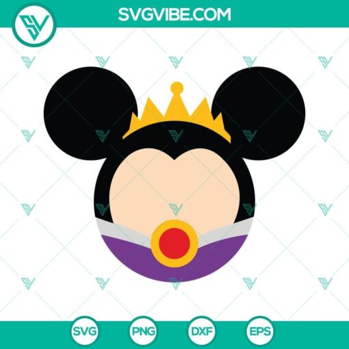 evil queen svg disney mouse ears svg png dxf eps cut files 2 mockup