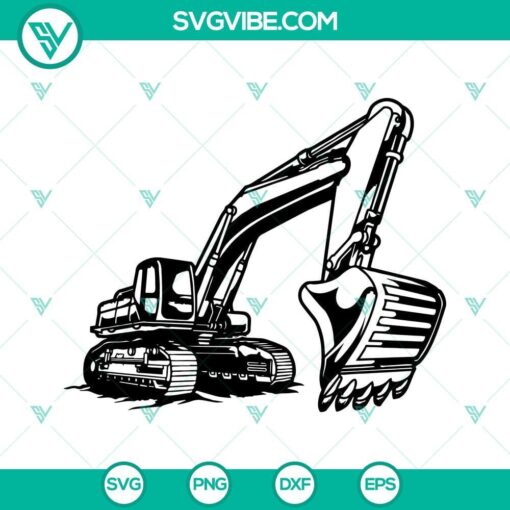 excavator svg excavator vector clipart excavator cutfile excavator cricut silhouette 5 mockup