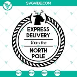 Christmas, SVG Files, Express Delivery From The North Pole SVG Images PNG DXF 2