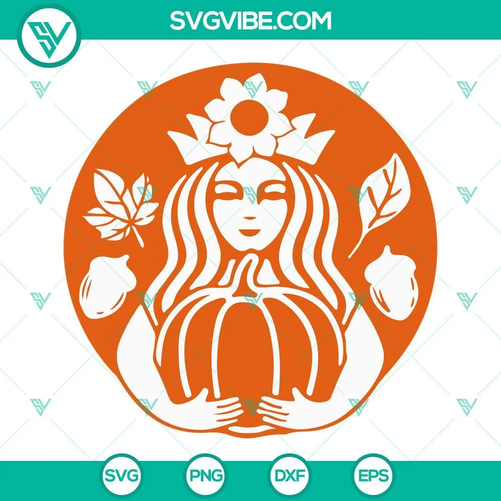 Halloween, Starbucks Cup Wrap, SVG Files, Fall Pumpkin Spice Starbucks Logo SVG 1