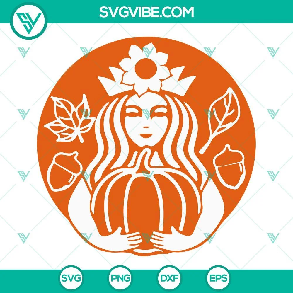 Halloween, Starbucks Cup Wrap, SVG Files, Fall Pumpkin Spice Starbucks Logo SVG 2