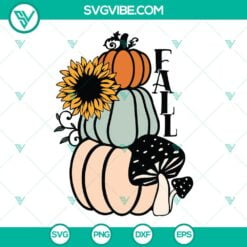 Fall, Seasons, SVG Files, Thanks Giving, Fall Pumpkin Sunflower SVG Image, 24