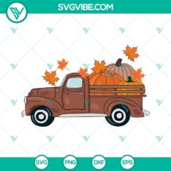 Fall, Seasons, SVG Files, Fall Truck With Pumpkins SVG Files, Autumn Leaves SVG 19