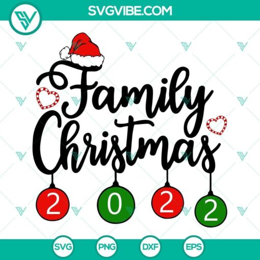 family christmas 2022 svg christmas shirt svg 2022 family ornament svg png dxf eps instant download 8 mockup