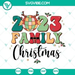 family christmas 2023 svg bundle disco ball christmas svg png dxf eps svg 7 mockup