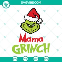 Family Grinch SVG File Bundle, Mama Grinch SVG Image, Papa Grinch SVG Download, Merry 6