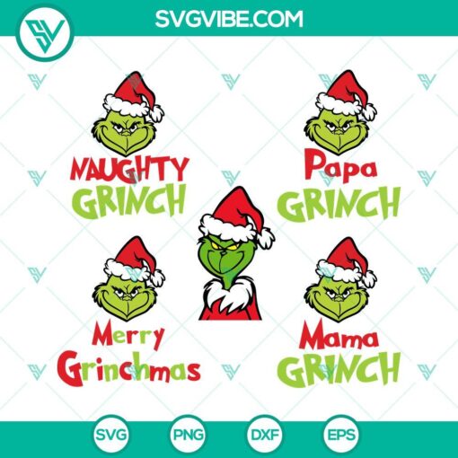 family grinch svg bundle mama grinch svg papa grinch svg merry grinchmas svg 9 mockup