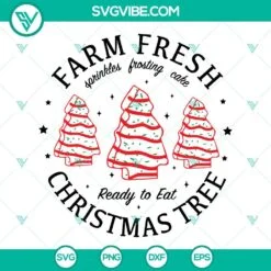 Christmas, SVG Files, Christmas Cake Tree SVG Images, Little Debbie SVG File, 4