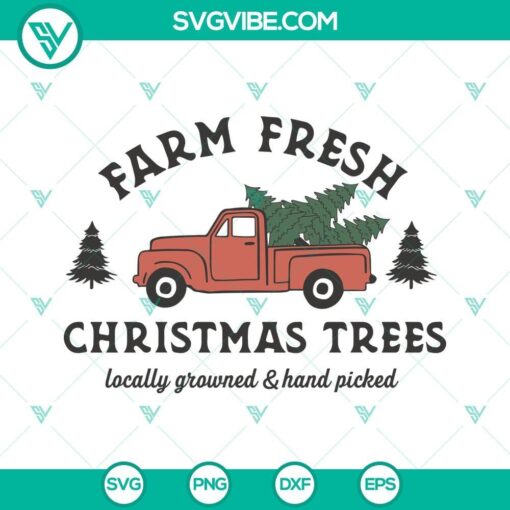 farm fresh christmas trees svg png dxf eps cut files for cricut silhouette 2 mockup