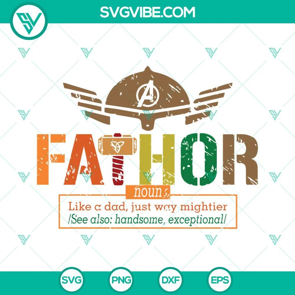 Fathers Day, SVG Files, Fathor SVG Image, Fa-Thor Definition SVG Images, 1