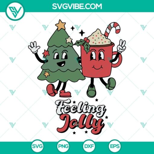 feeling jolly christmas svg dxf eps png cricut silhouette vector clipart 9 mockup