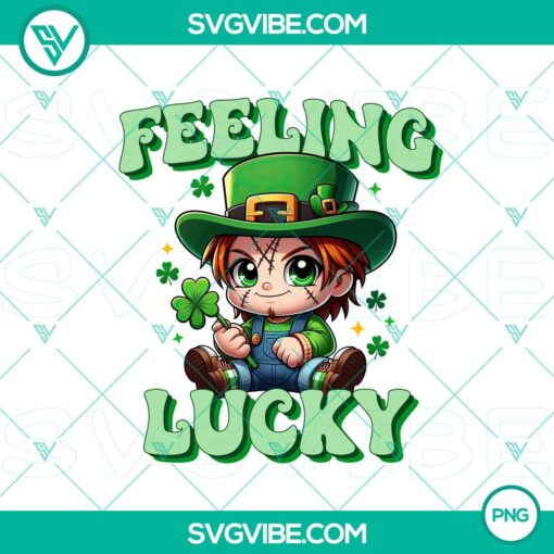 feeling lucky chucky png chucky happy st patrick day png mockup