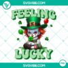 Clown horror killer and St Patrick's Day horror character PNG files for a spooky and festive design theme.