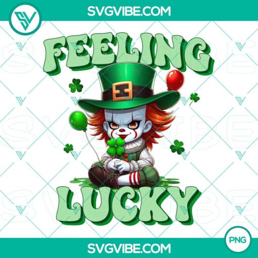 feeling lucky clown horror killer png happy st patrick day png horror character st patrick day png mockup 1