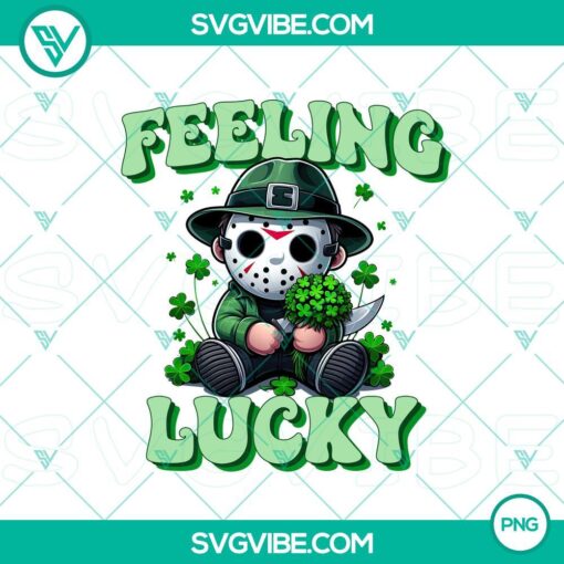 feeling lucky jason voorhees mask png jason voorhees shamrock 4 leaf clover png mockup