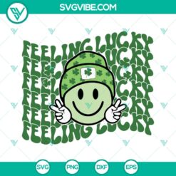 Feeling Lucky SVG Files, Smiley Face SVG Files, Shamrock SVG Images, Lucky Clover