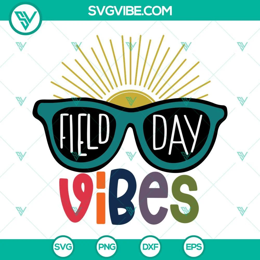 School, SVG Files, Field Day Vibes SVG Files, Field Day SVG File PNG DXF EPS 1