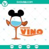 Wine glass SVG images featuring Finding Vino, Finding Nemo, and Mickey Ears design for crafting and decorating projects.