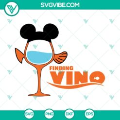 Disney, Food And Drink, SVG Files, Finding Vino Wine Glass SVG Images, Finding 2