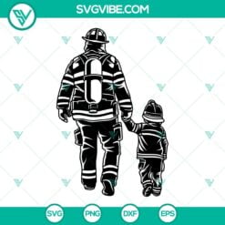 SVG Files, Trending, Firefighter Dad And Son SVG Download, Fireman Daddy SVG 2