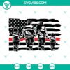 SVG files of firefighter family Thin Red Line flag design with Firefighter Mom text, ideal for digital download.
