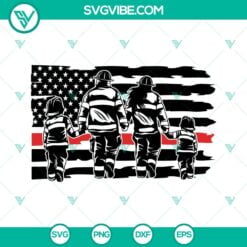 SVG Files, Trending, Firefighter Family Thin Red Line Flag SVG Files, 11