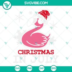 Flamingo Christmas In July SVG Image PNG DXF EPS