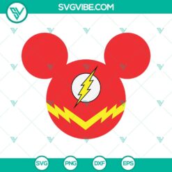 Disney, Movies, SVG Files, Flash Superhero Mouse Ears SVG Files PNG DXF EPS Cut 2