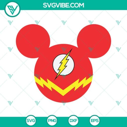 flash superhero mouse ears svg png dxf eps cut files 7 mockup