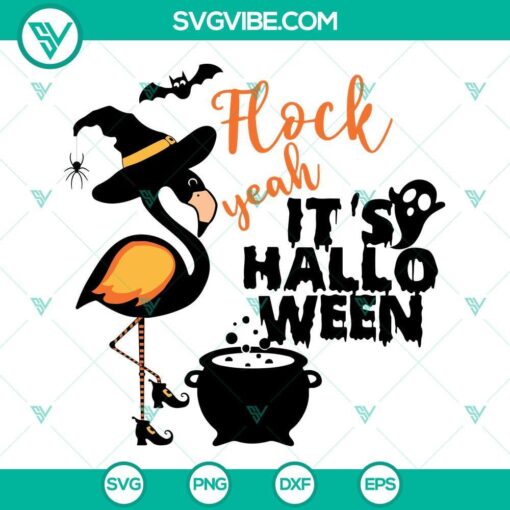 flock yeah it s halloween svg flamingo witch hat halloween svg wich legs svg 9 mockup