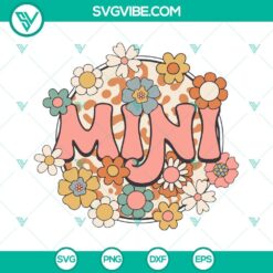 Family, SVG Files, Floral Mini SVG Files, Retro Mini SVG Files, Boho Flowers 5