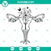 Uterus SVG file with floral design and butterfly motifs for digital crafting projects.