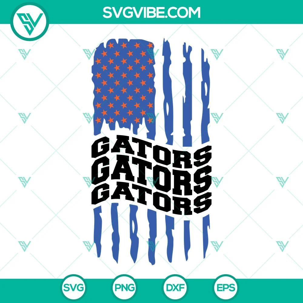 Football, Sports, SVG Files, Florida Gators American Flag SVG Download, Florida 2