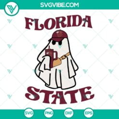 Halloween, Sports, SVG Files, Florida State Football Boo Jee Ghost Halloween 3