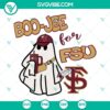 Florida State Seminoles Football SVG featuring a Boo jee Ghost mascot design, perfect for crafting and fan merchandise.