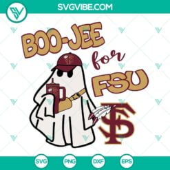 Halloween, Sports, SVG Files, Florida State Football Boo Jee Ghost Halloween 3