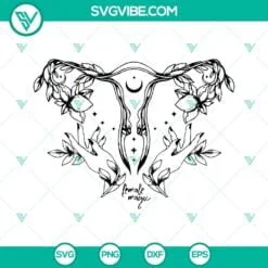 Trending, SVG Files, Flower Uterus Svg, Floral Uterus Svg, Uterus Svg Png Dxf 2