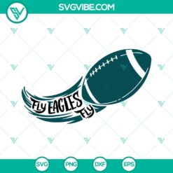 Fly Eagles Fly SVG Files with Philadelphia football design for Super Bowl 57, perfect for craft projects.