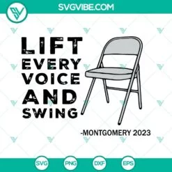 Trending, SVG Files, Folding Chair SVG Image, Lift Every Voice And Swing SVG 2