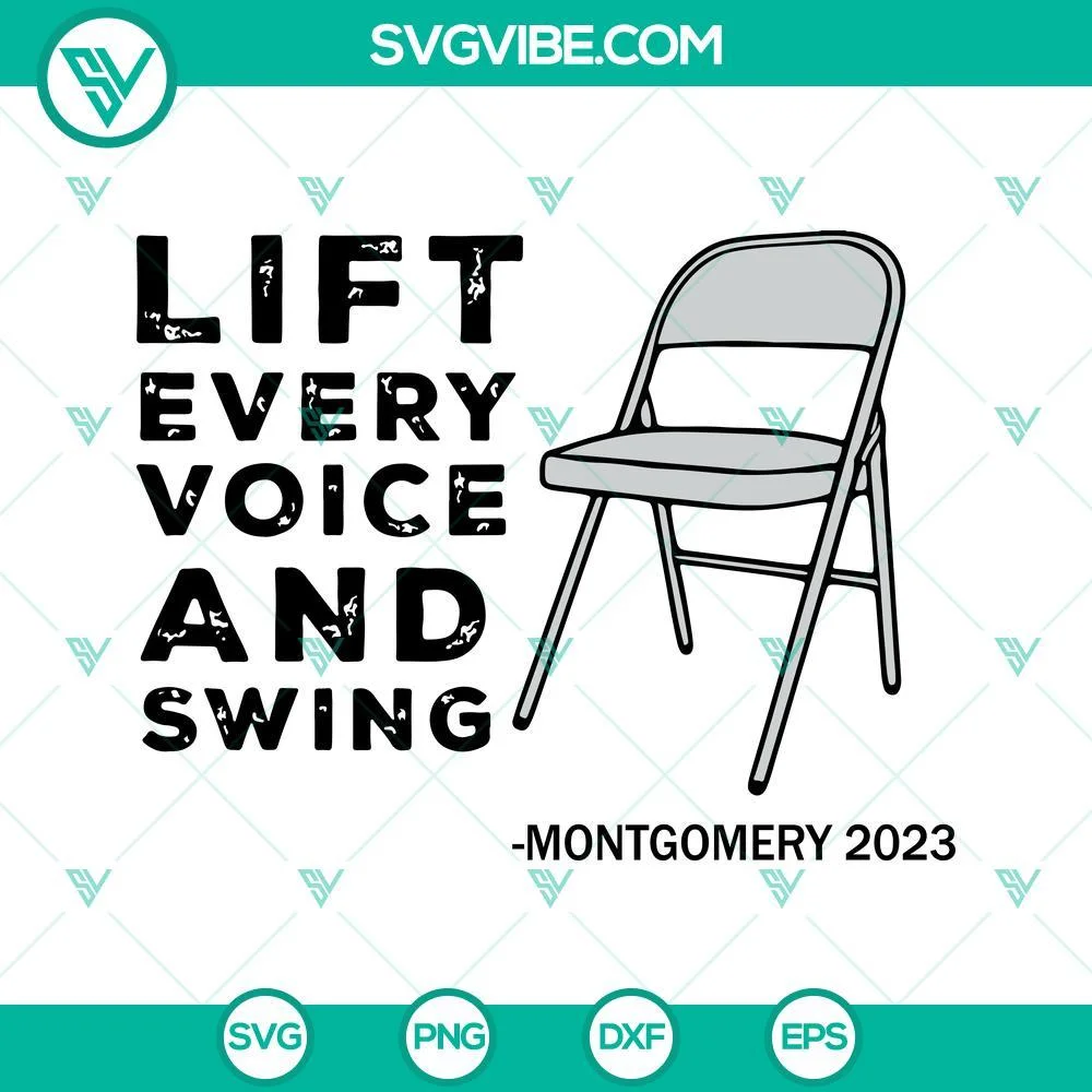 Trending, SVG Files, Folding Chair SVG Image, Lift Every Voice And Swing SVG 1