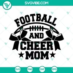 Football, Sports, SVG Files, Football Mom Black And Red SVG Images, Leopard 4