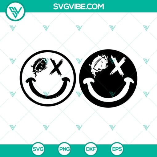 football drippin smiley sports svg png dxf eps bundle 5 mockup