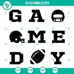 Football, Sports, SVG Files, Game Day Football SVG Files, Game Day SVG Images, 3