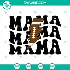 Football, Sports, SVG Files, Football Mama Lightning Bolt SVG Download, Retro 2