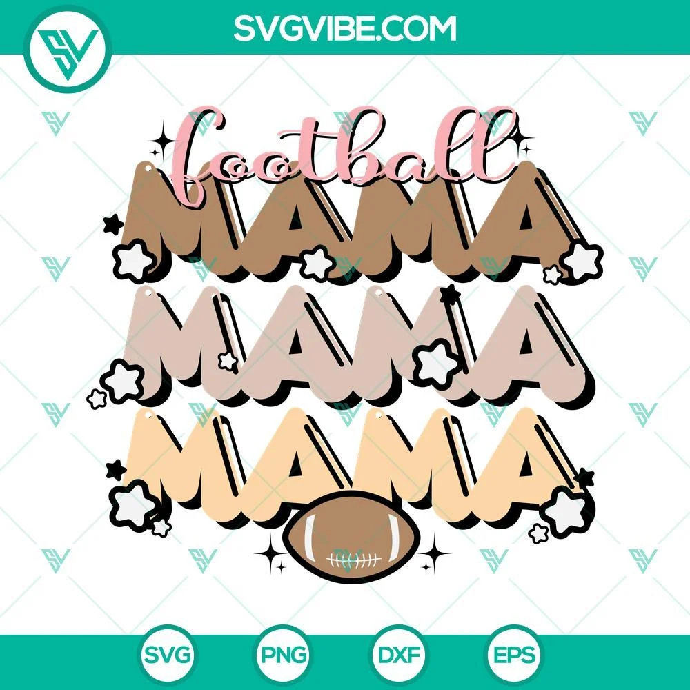 Football, Sports, SVG Files, Football Mama SVG File, Football Mom SVG File 1