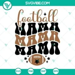 Football, Sports, SVG Files, Football Mom SVG Download, Messy Bun Football Mom 3