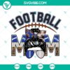 Football Mom royal blue and silver SVG images for cutting machines, including PNG, DXF, and EPS files. Perfect for DIY projects.
