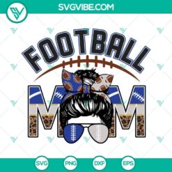 Football Mom Royal Blue And Silver SVG Images PNG DXF EPS Cut Files For