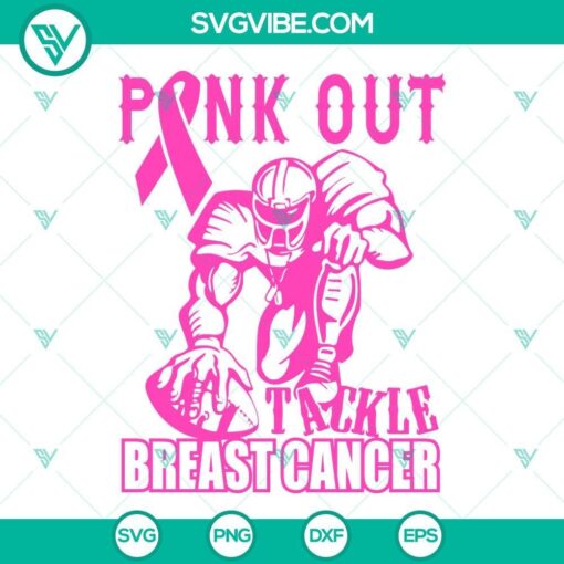 football pink out svg tackle breast cancer svg png dxf eps cut files 10 mockup