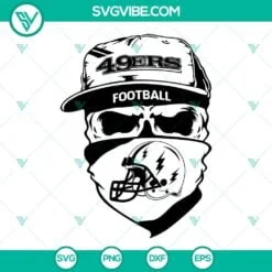 francisco 49ers skull svg 49ers football svg png dxf eps cut files 9 mockup